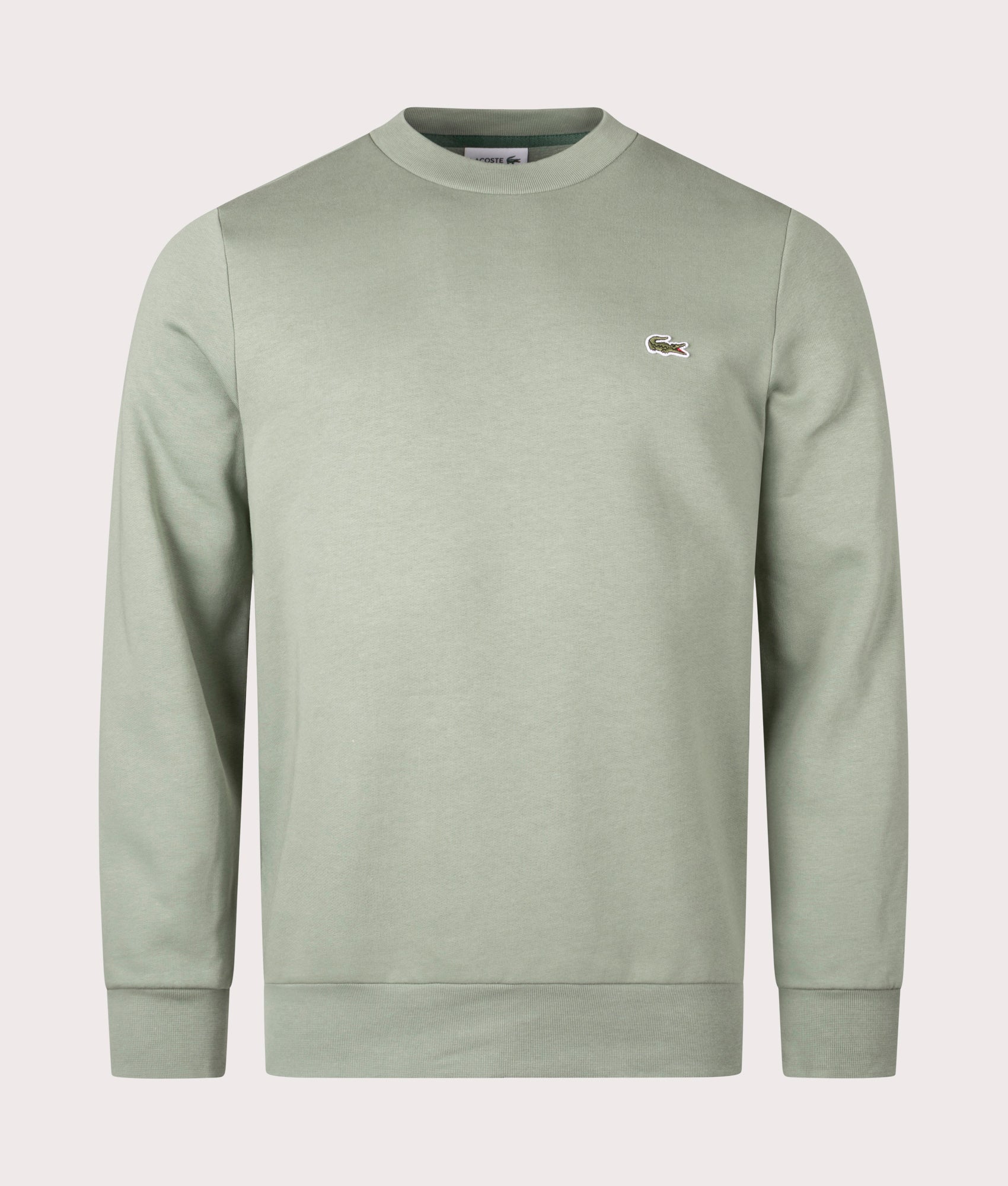Relaxed Fit Brushed Cotton Sweatshirt in Thyme. Cotton-blend | PS Paul Smith | Shot at EQVVS | Front shot 