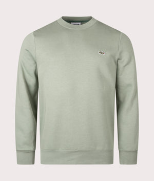Relaxed Fit Brushed Cotton Sweatshirt in Thyme. Cotton-blend | PS Paul Smith | Shot at EQVVS | Front shot 