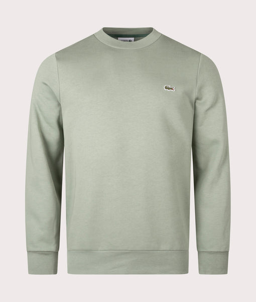 Relaxed Fit Brushed Cotton Sweatshirt in Thyme | Lacoste | EQVVS