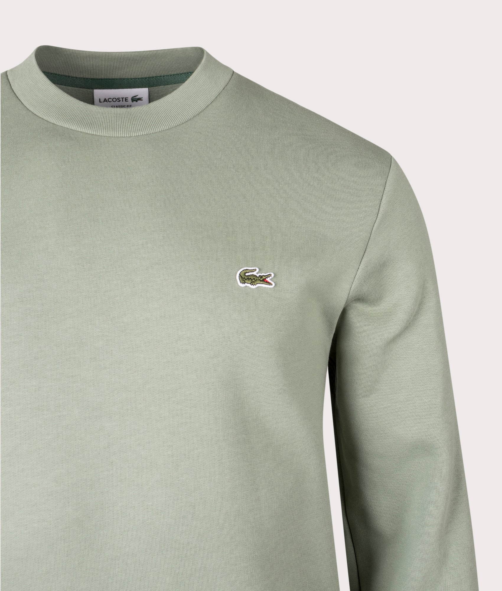 Relaxed Fit Brushed Cotton Sweatshirt in Thyme. Cotton-blend | PS Paul Smith | Shot at EQVVS | Front detail shot 