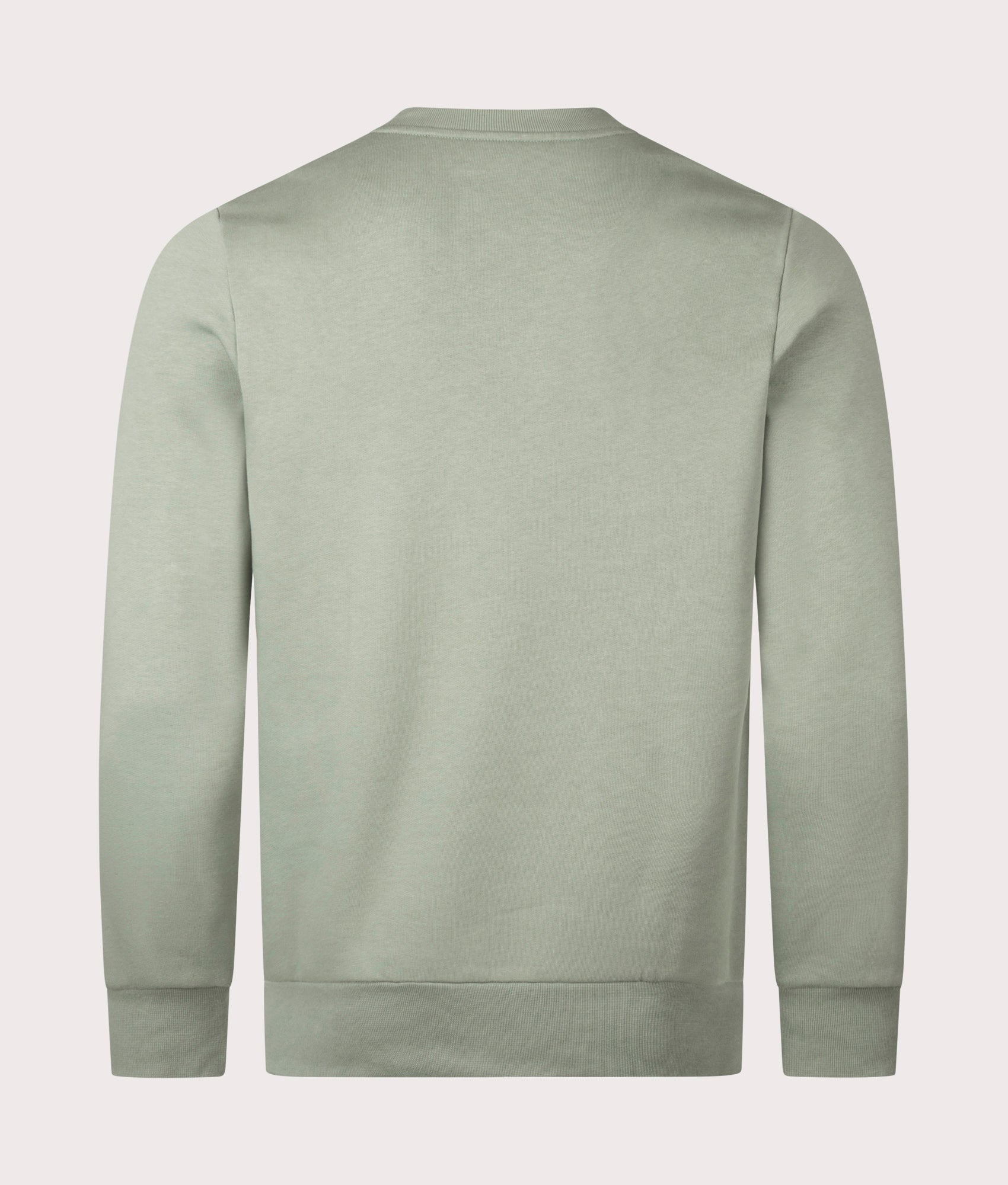 Relaxed Fit Brushed Cotton Sweatshirt in Thyme. Cotton-blend | PS Paul Smith | Shot at EQVVS | Back shot 