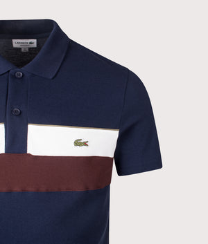 Colourblock Piqué Polo Shirt. Shot by EQVVS. Detail shot.