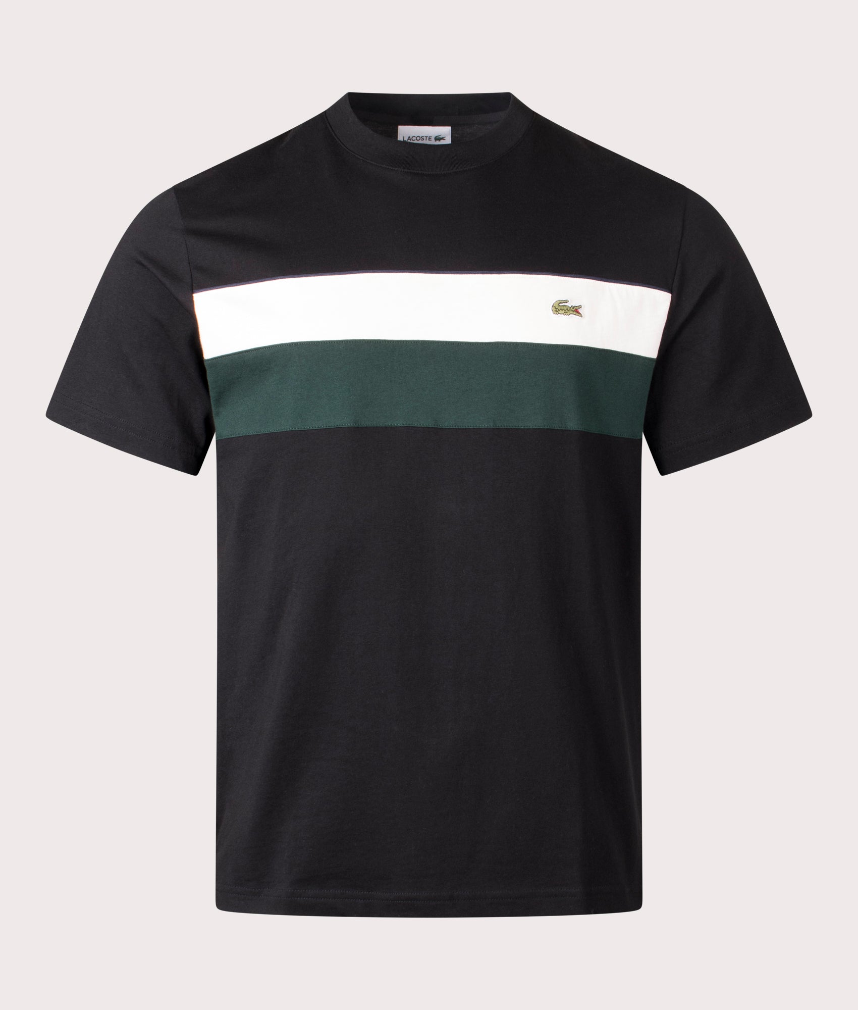 Colourblock Jersey T-Shirt in Black/Lapland-Sinople. Cotton-blend | PS Paul Smith | Shot at EQVVS | Front shot 