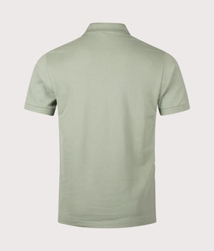 Cotton T-Shirt with Breast Pocket by Lacoste in Thyme. Shot by EQVVS. Back shot.