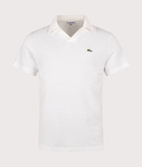 Cotton-Linen Polo Shirt: 70V Flour 