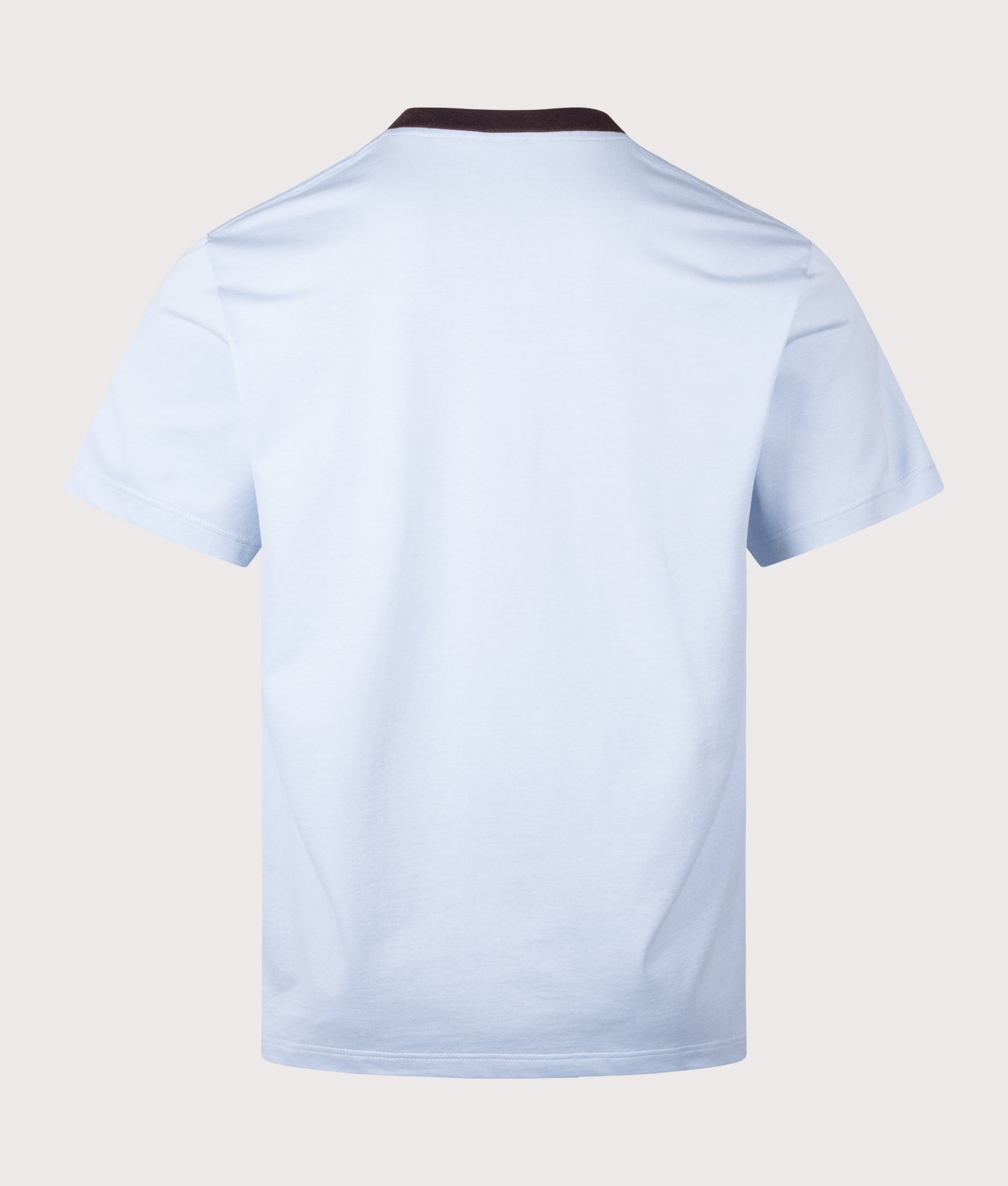 Lacoste Contrast Collar T-Shirt in Chambray at EQVVS Menswear. Back shot.