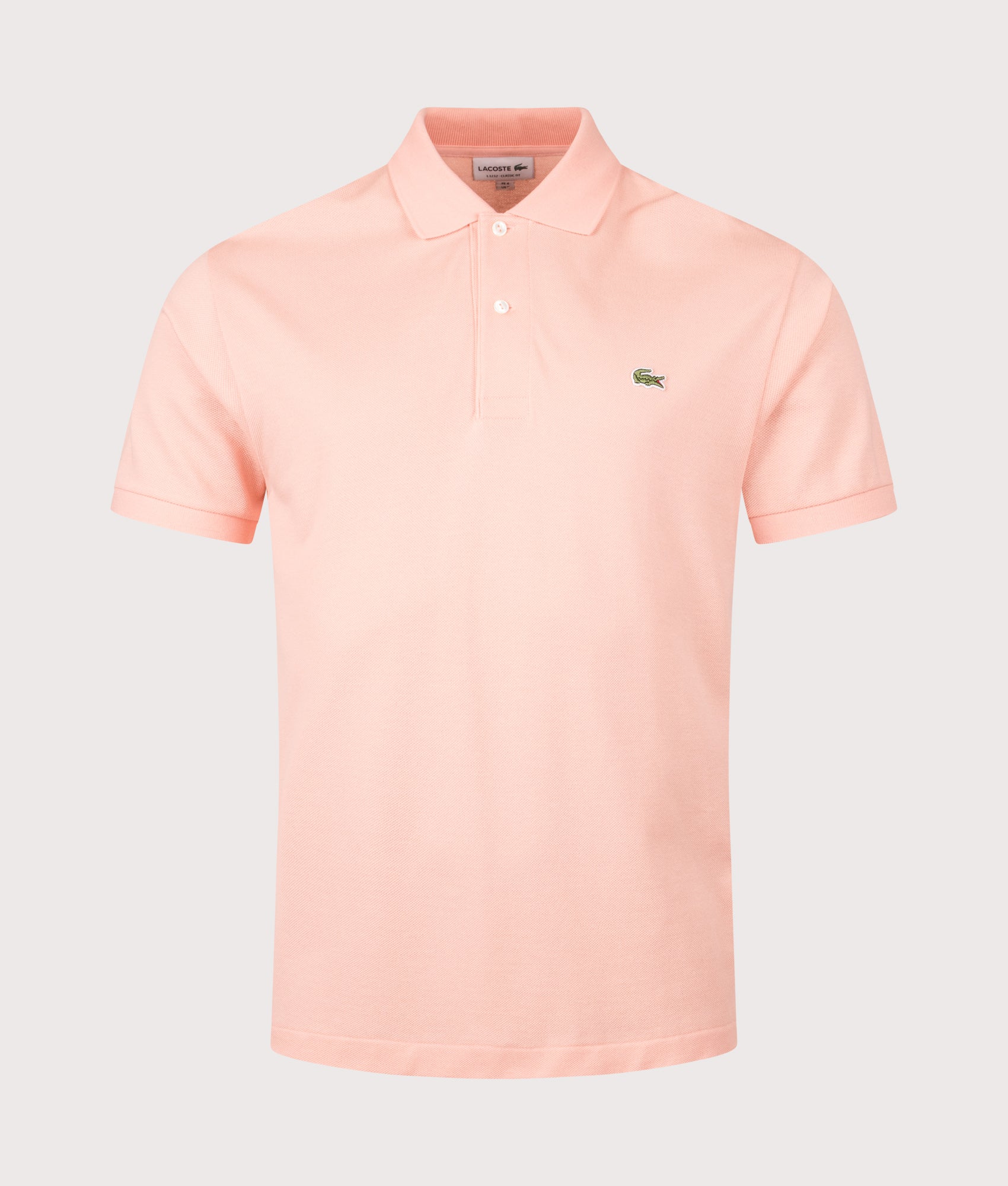 Lacoste Classic Fit L1212 Croc Logo Polo Shirt in Miami at EQVVS Menswear. Front shot.