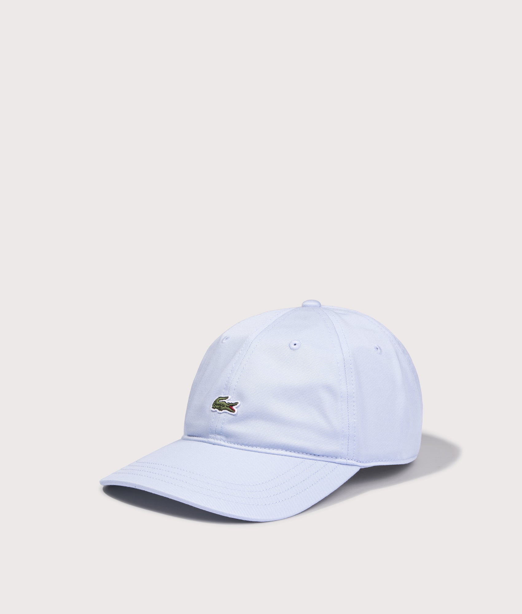 Lacoste Logo cap in Phoenix Blue at EQVVS Menswear. Angled front shot.