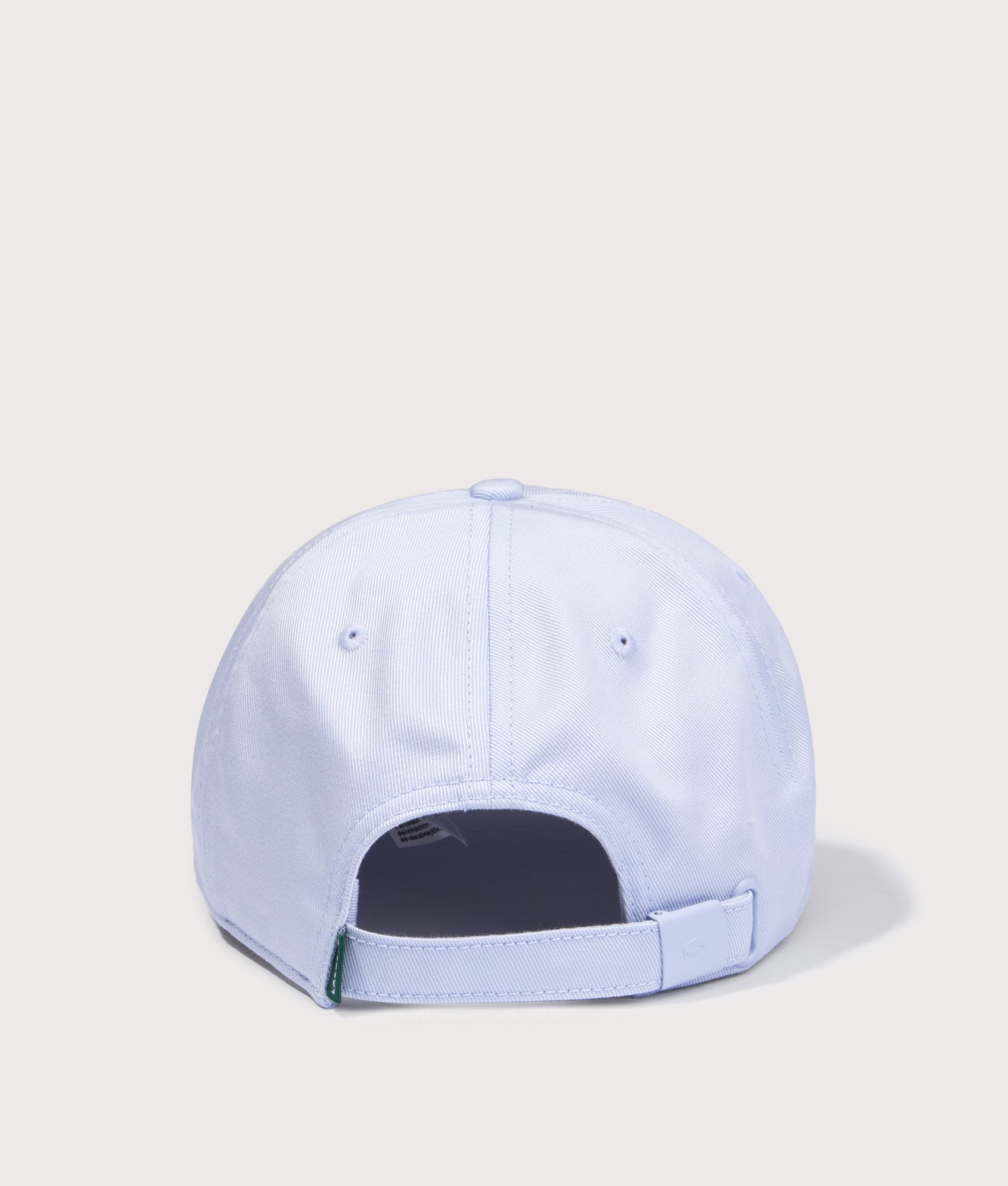 Lacoste Logo cap in Phoenix Blue at EQVVS Menswear. Back shot.