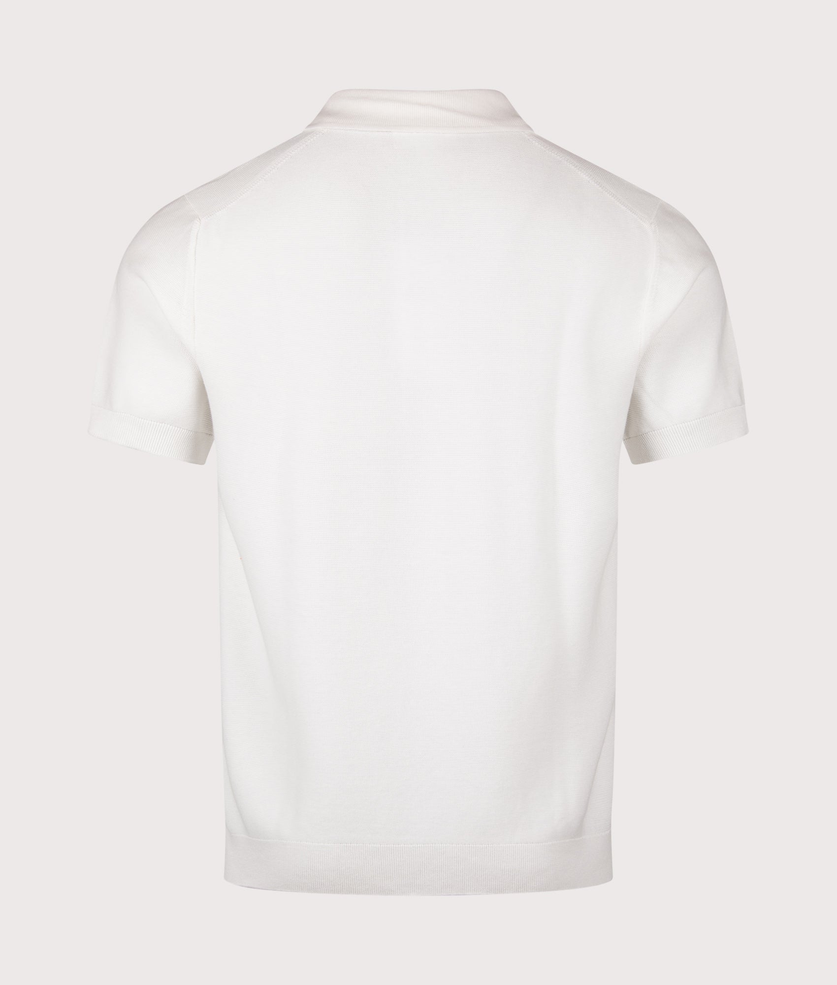 Classic Fit L1212 Croc Logo Polo Shirt in Flour by Lacoste. Shot by EQVVS. Back shot.