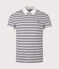 Striped Petit Piqué Polo Shirt: 7XI Blackbird/Flour 