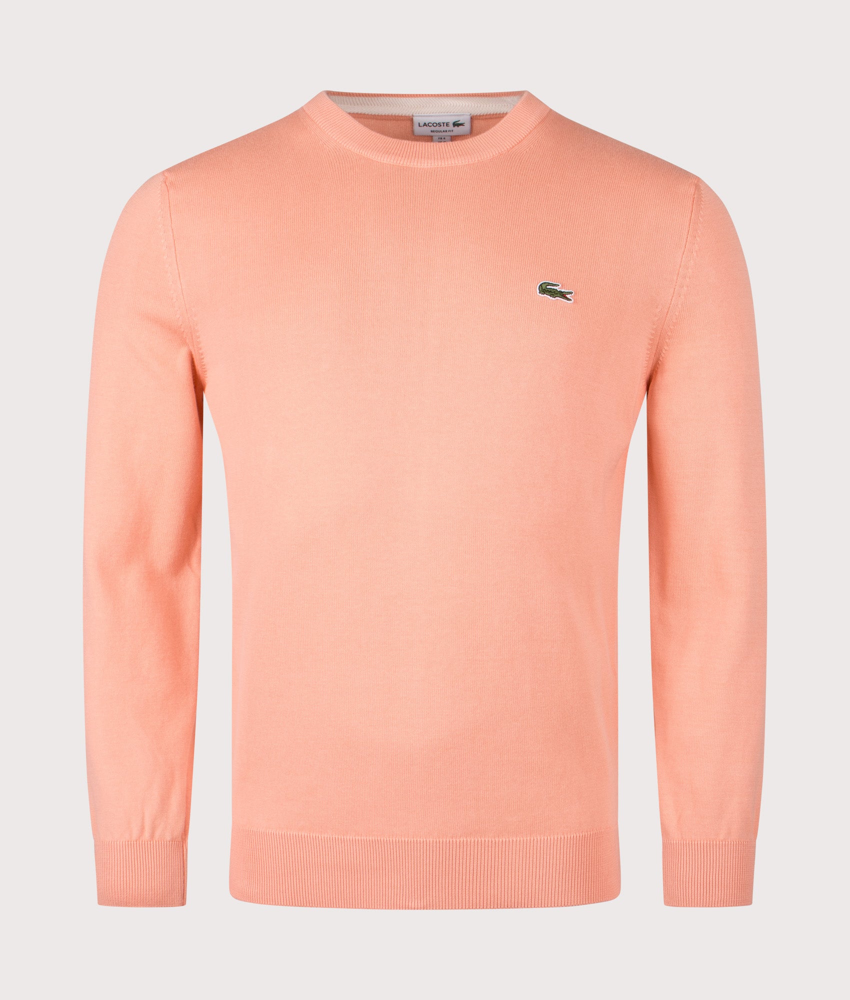Lacoste Croc Logo Knitted Jumper in Miami at EQVVS Menswear. Front shot.