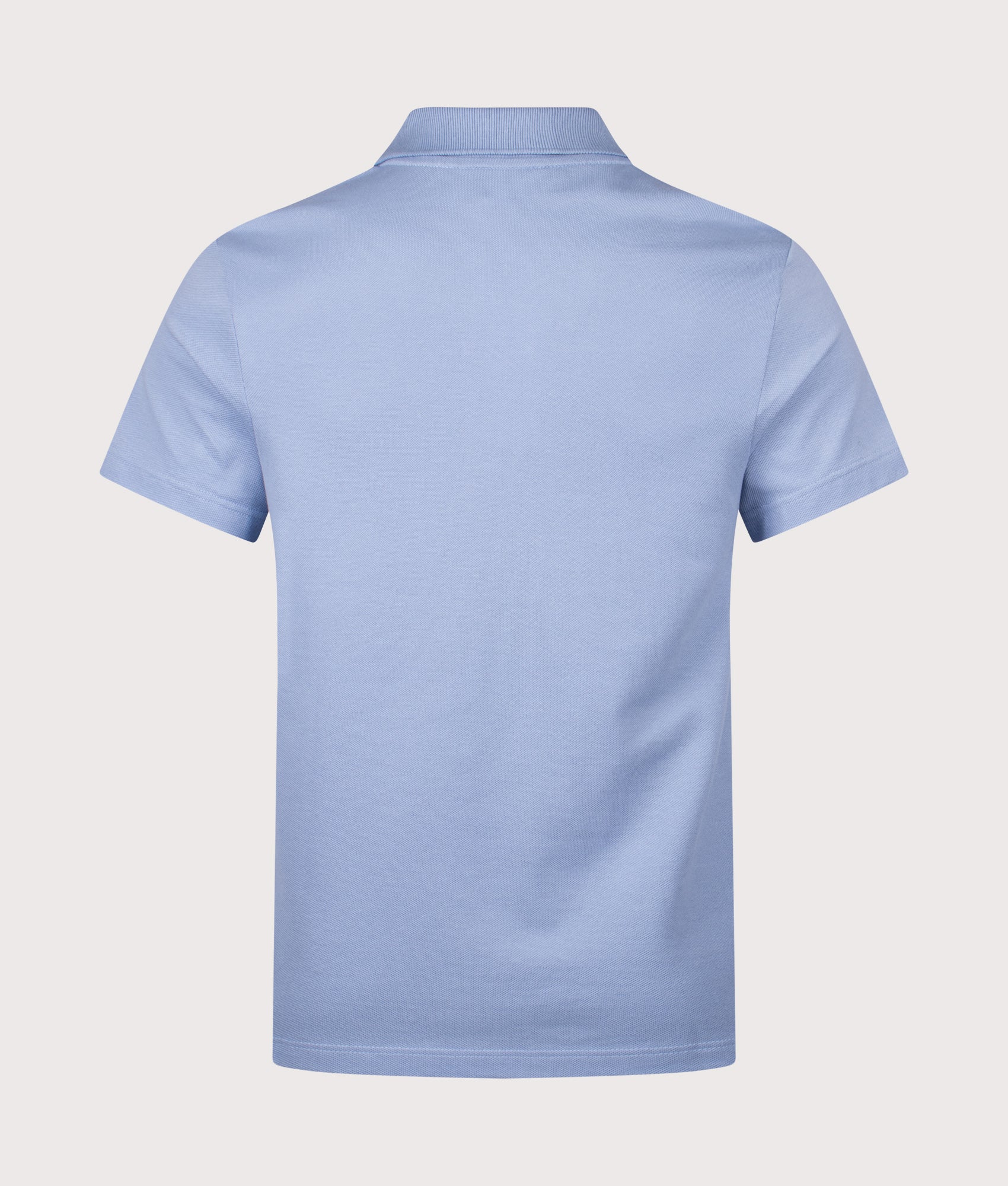 Lacoste Colour Block Piqué Polo Shirt in Aphylla and Blackbird at EQVVS Menswear. Back shot.