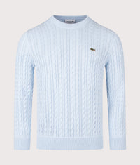Regular Fit Cable Knitted Jumper: FGI Rill/Green 