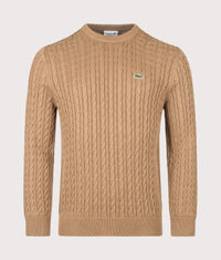 Regular Fit Cable Knitted Jumper: UQW Cookie/Green 