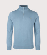 Regular Fit Quarter Zip Knit Jumper: 57I Aral 