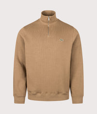 Regular Fit Croc Logo Quarter Zip Knit Jumper: SIX Cookie 