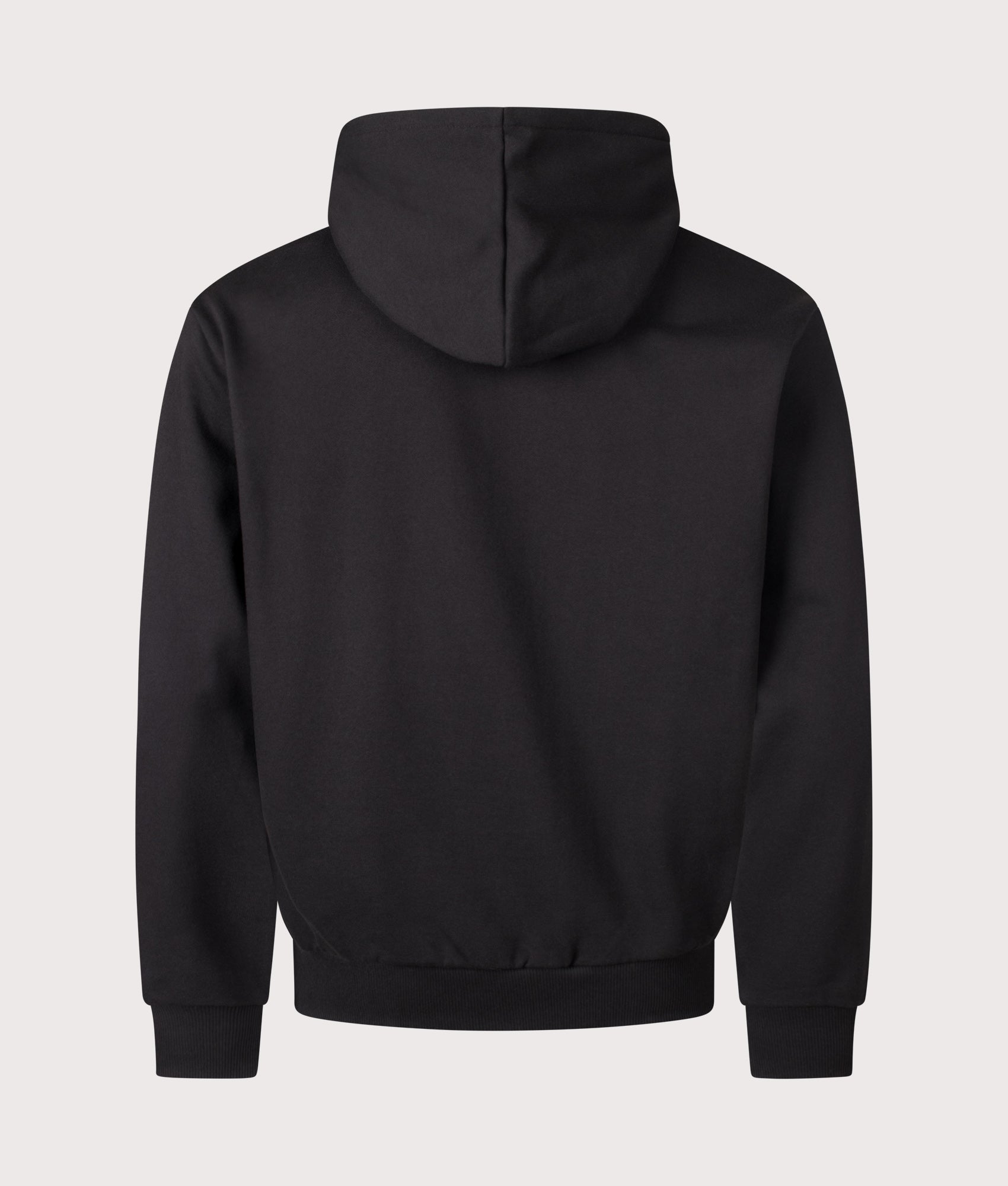 Lacoste Classic Fit Hoodie in Black at EQVVS Menswear. Back shot.