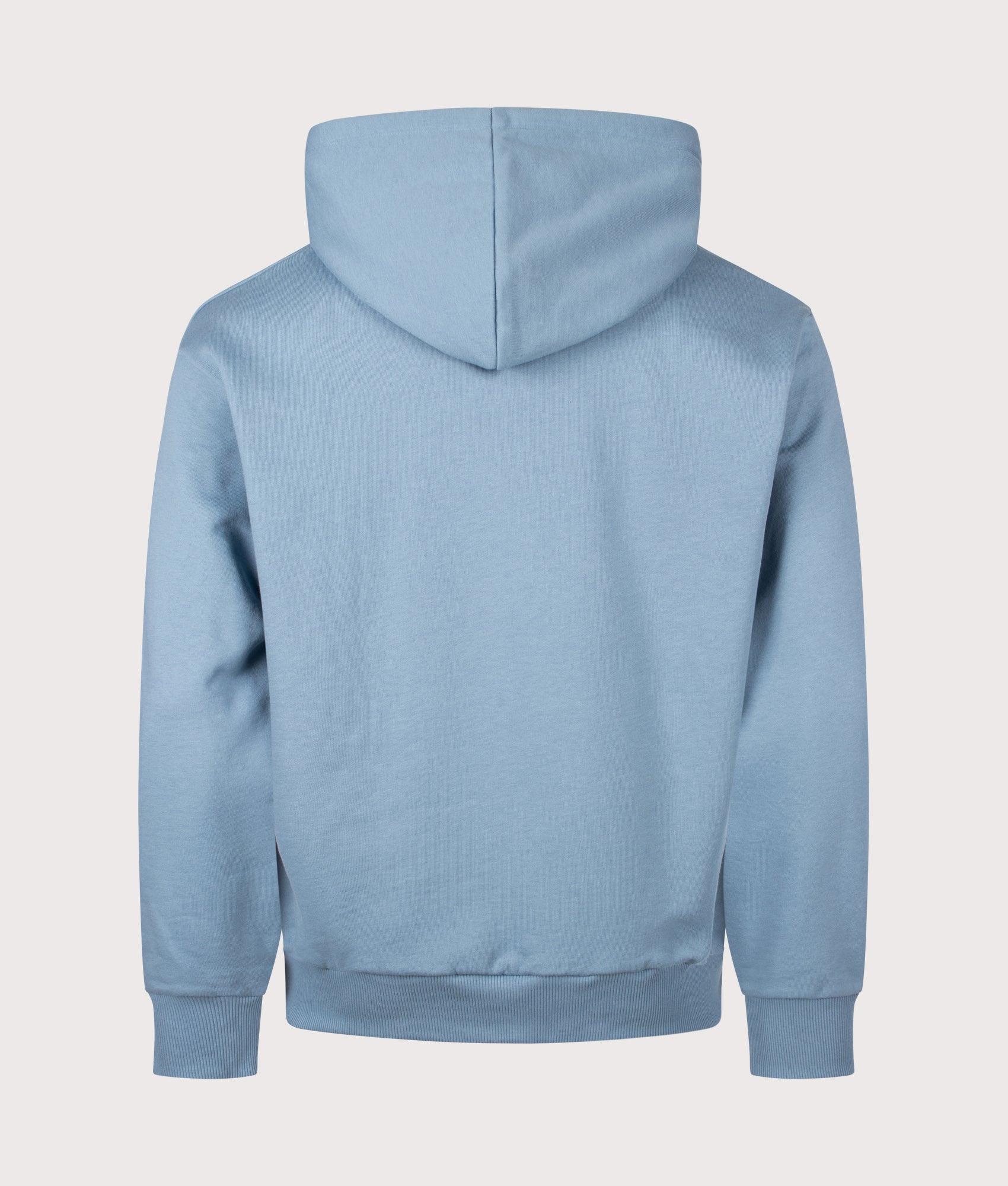 Lacoste Classic Fit Fleece Hoodie in Aral at EQVVS Menswear. Back shot.