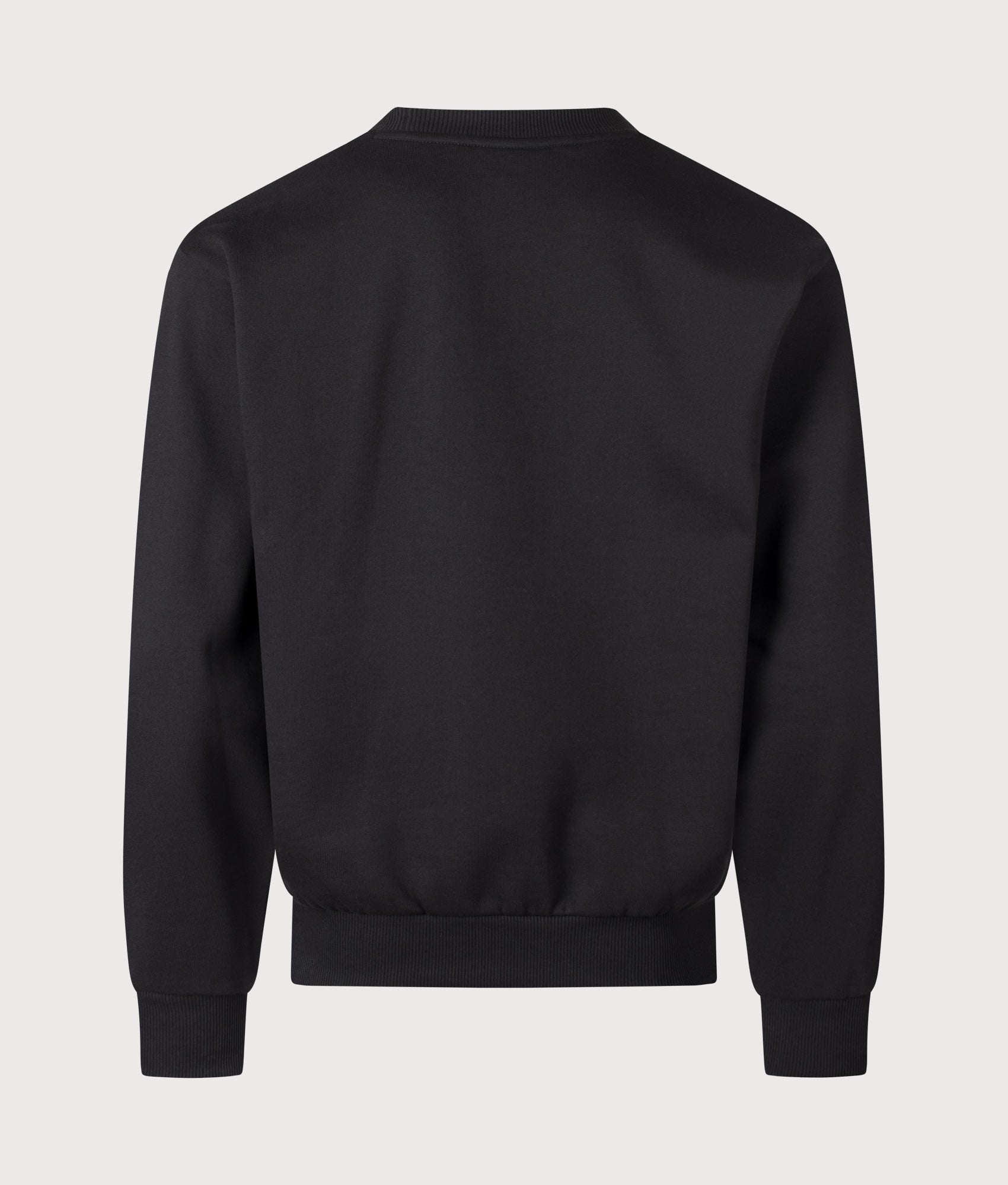 Lacoste Classic Fit Crewneck Sweatshirt in Black at EQVVS Menswear. Back shot.