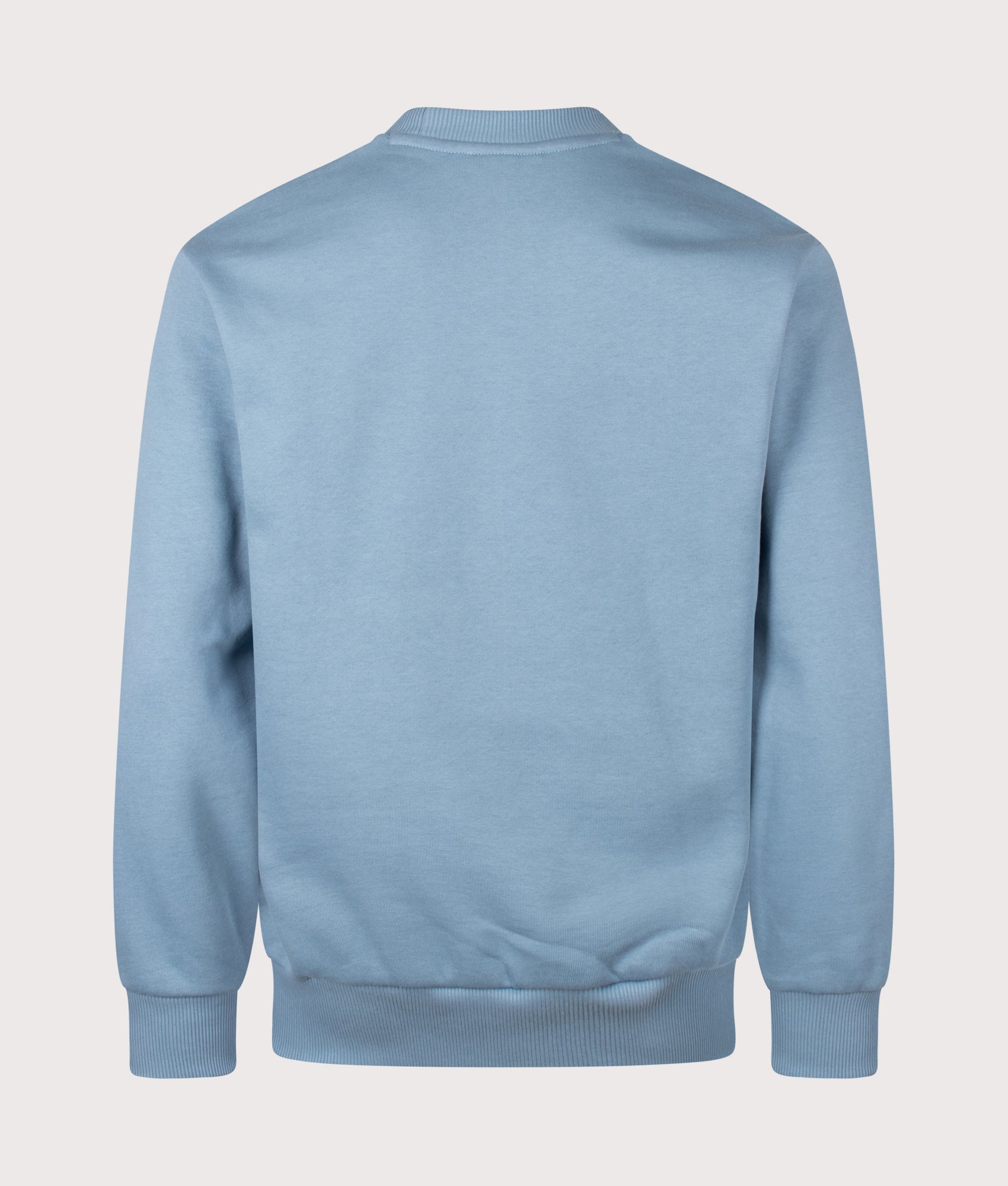 Lacoste Classic Fit Round Neck Sweatshirt in Aral at EQVVS Menswear. Back shot.