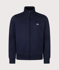 Regular Fit Zip Through Sweatshirt: 166 Navy Blue 