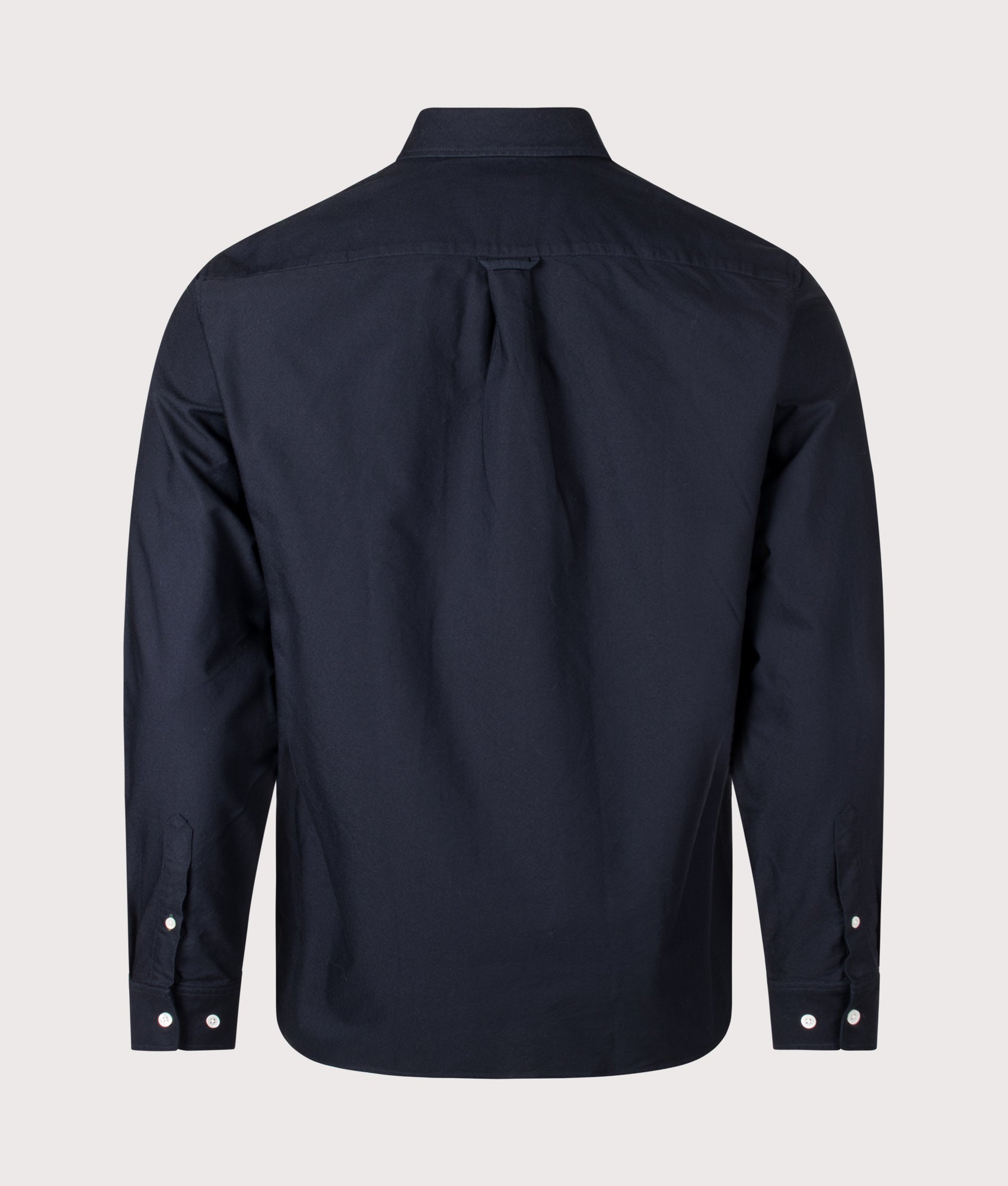 Lacoste Regular Fit Oxford Shirt arrives in Abysm at EQVVS Menswear. Back shot.