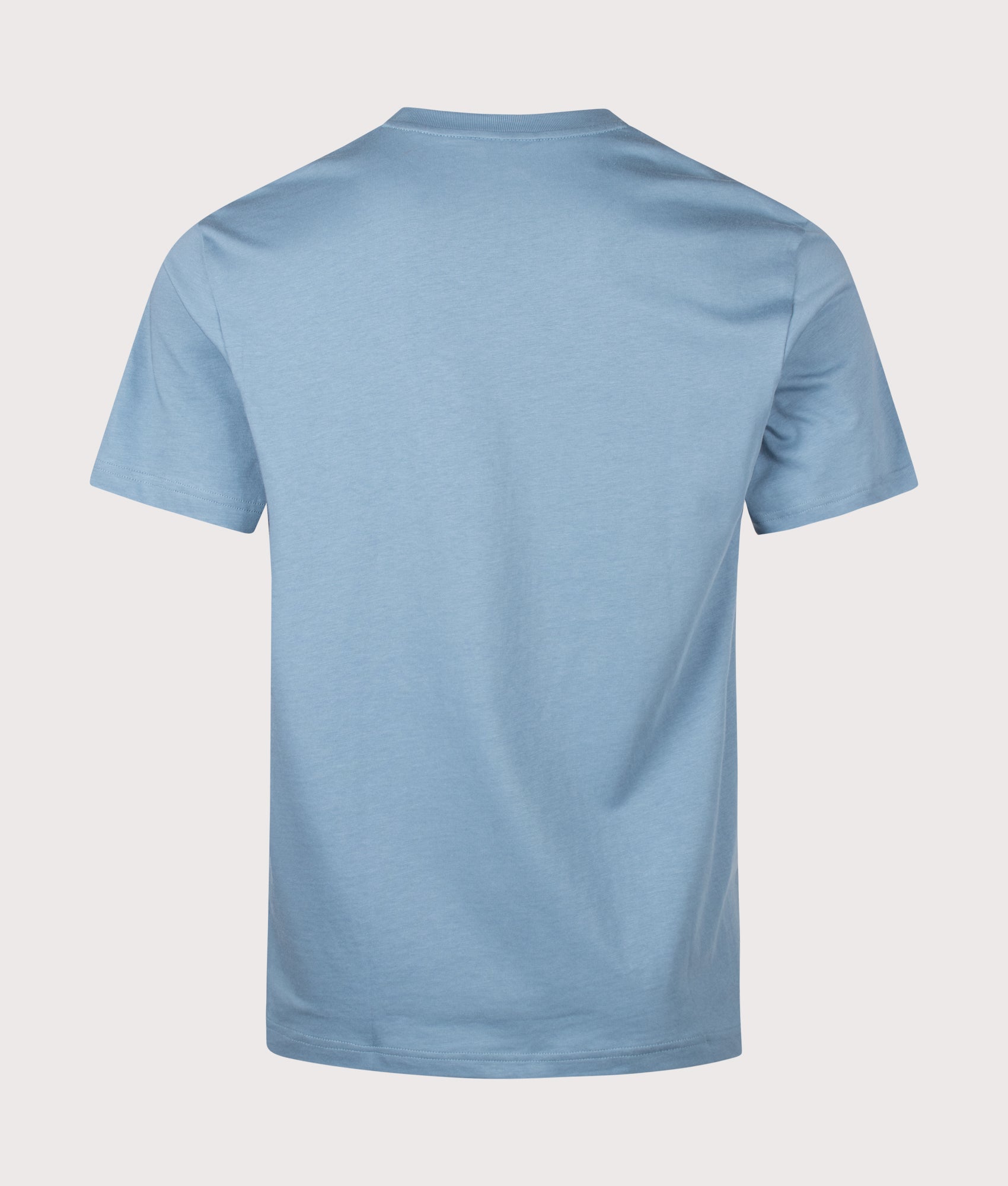 Lacoste Regular Fit Cotton T-Shirt in Aral Blue at EQVVS Menswear. Back shot.