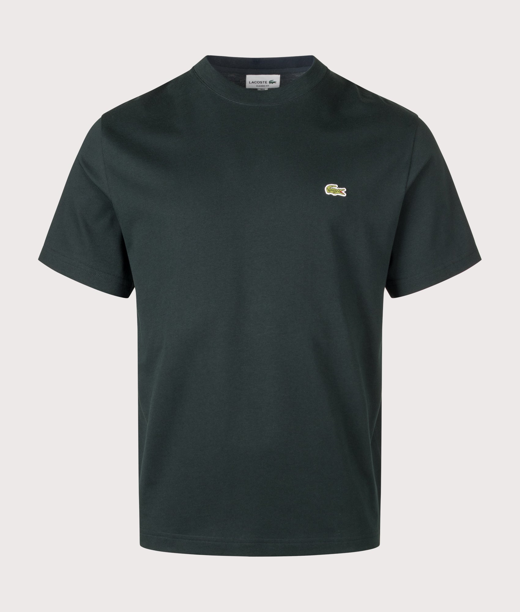 Lacoste Regular Fit Cotton T-Shirt in Dark Varech at EQVVS Menswear. Front shot.