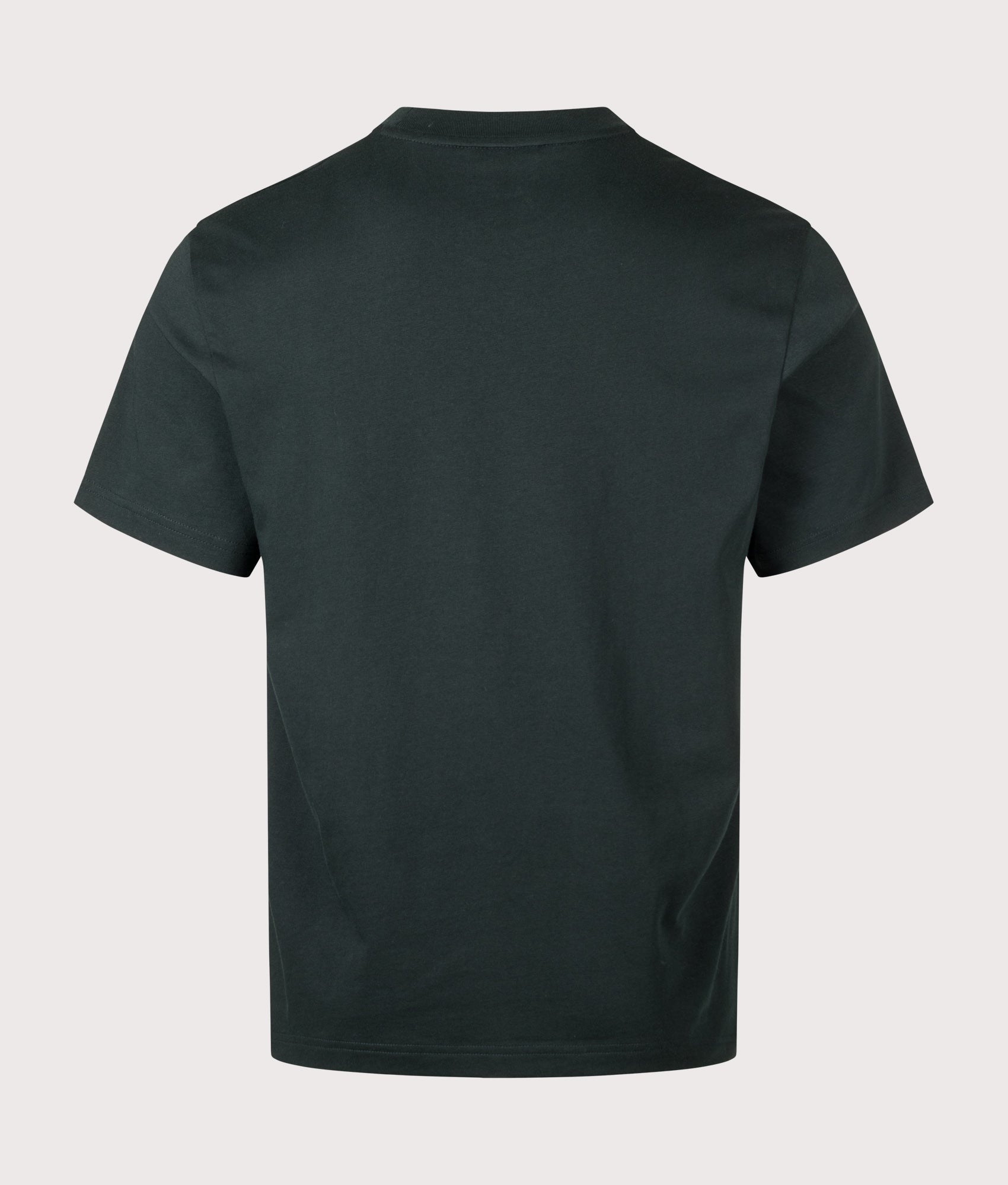 Lacoste Regular Fit Cotton T-Shirt in Dark Varech at EQVVS Menswear. Back shot.