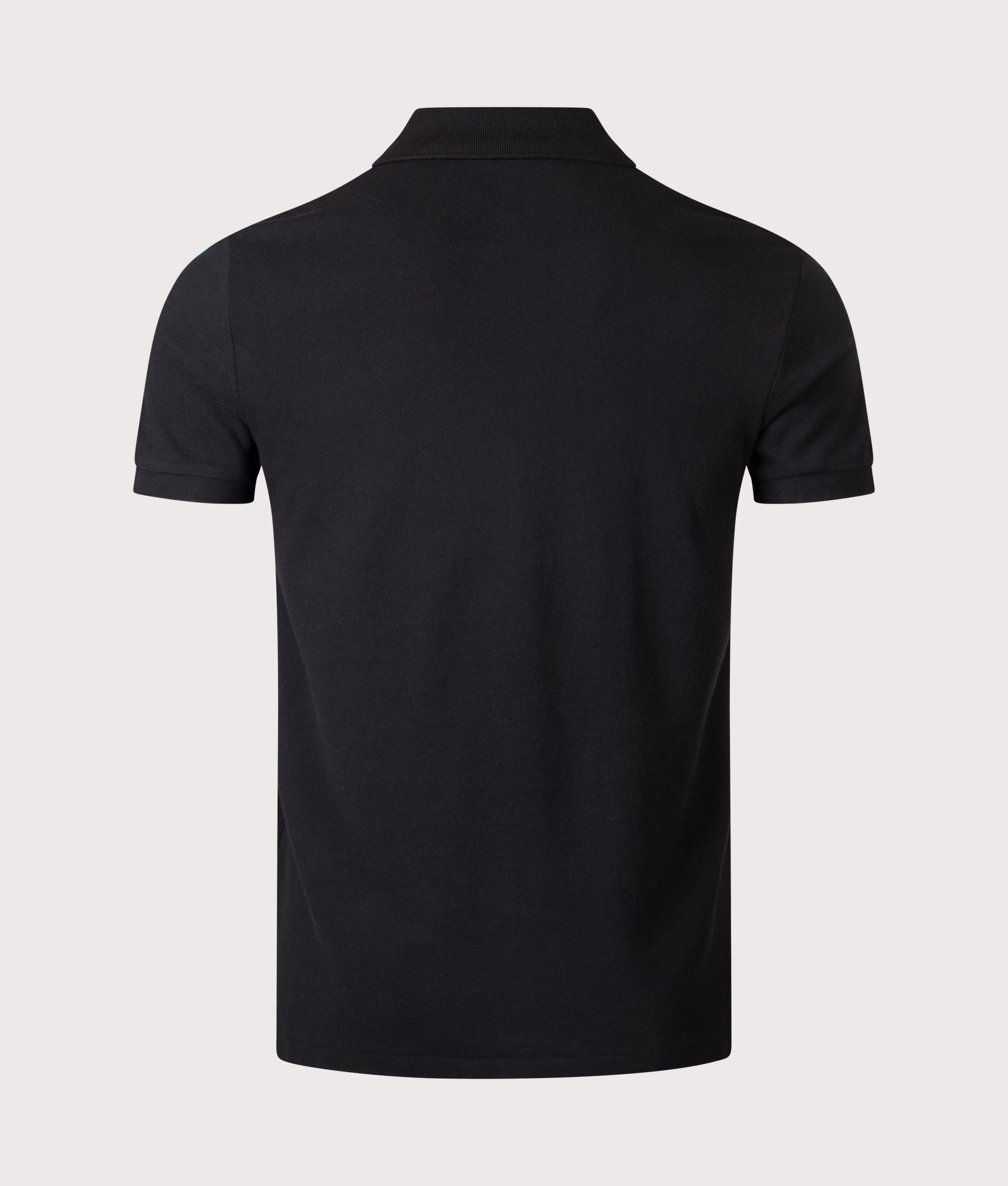 Custom Slim Fit Big Pony Mesh Polo Shirt in Polo Black | 100% Cotton | Polo Ralph Lauren | EQVVS | Back shot 