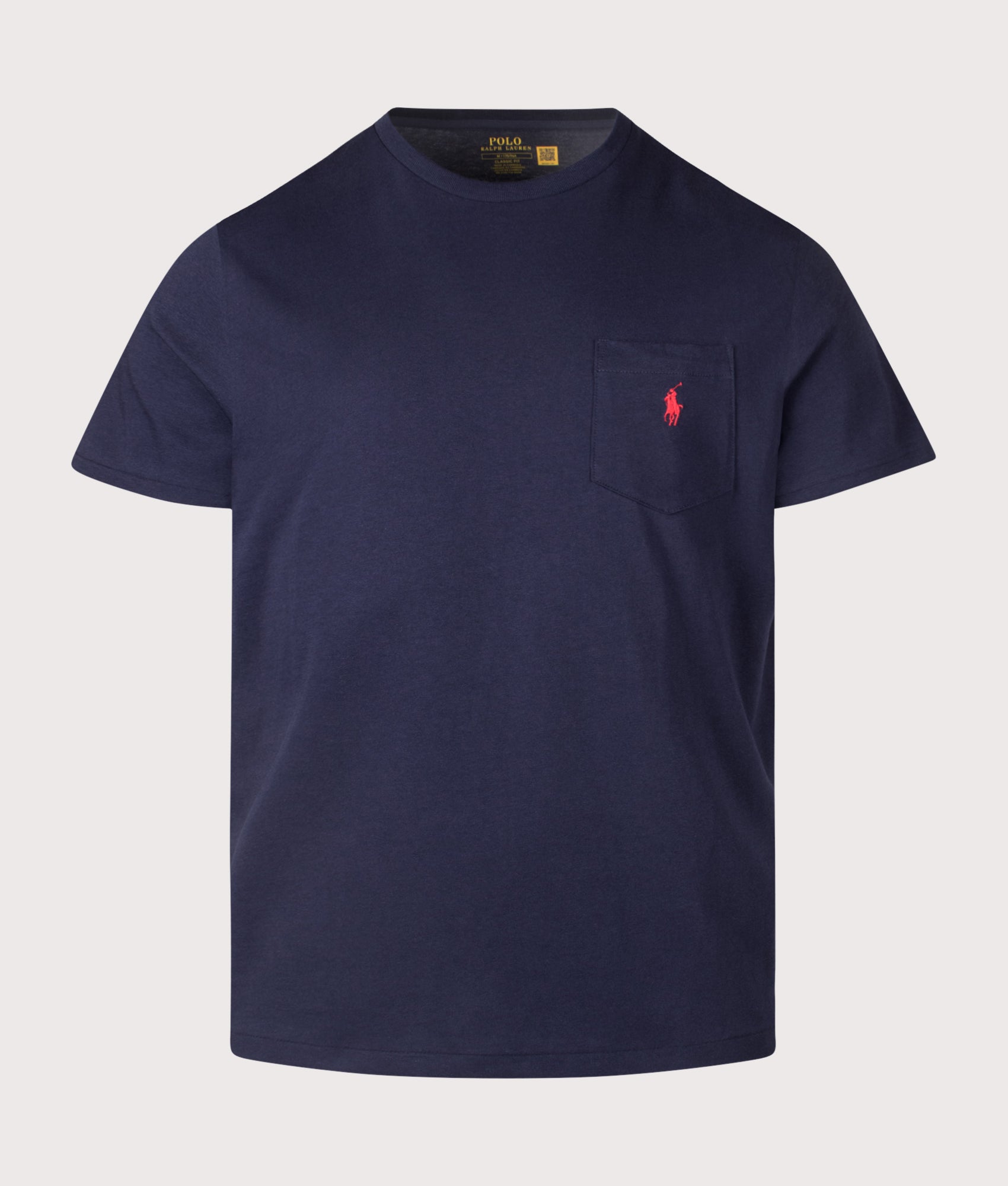 Polo Ralph Lauren Classic Fit Jersey Pocket T-Shirt in Ink at EQVVS Menswear. Front shot.