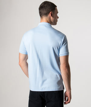 Polo Ralph Lauren Custom Slim Fit Interlock Polo Shirt in Elite Blue at EQVVS Menswear. Model Back shot. 