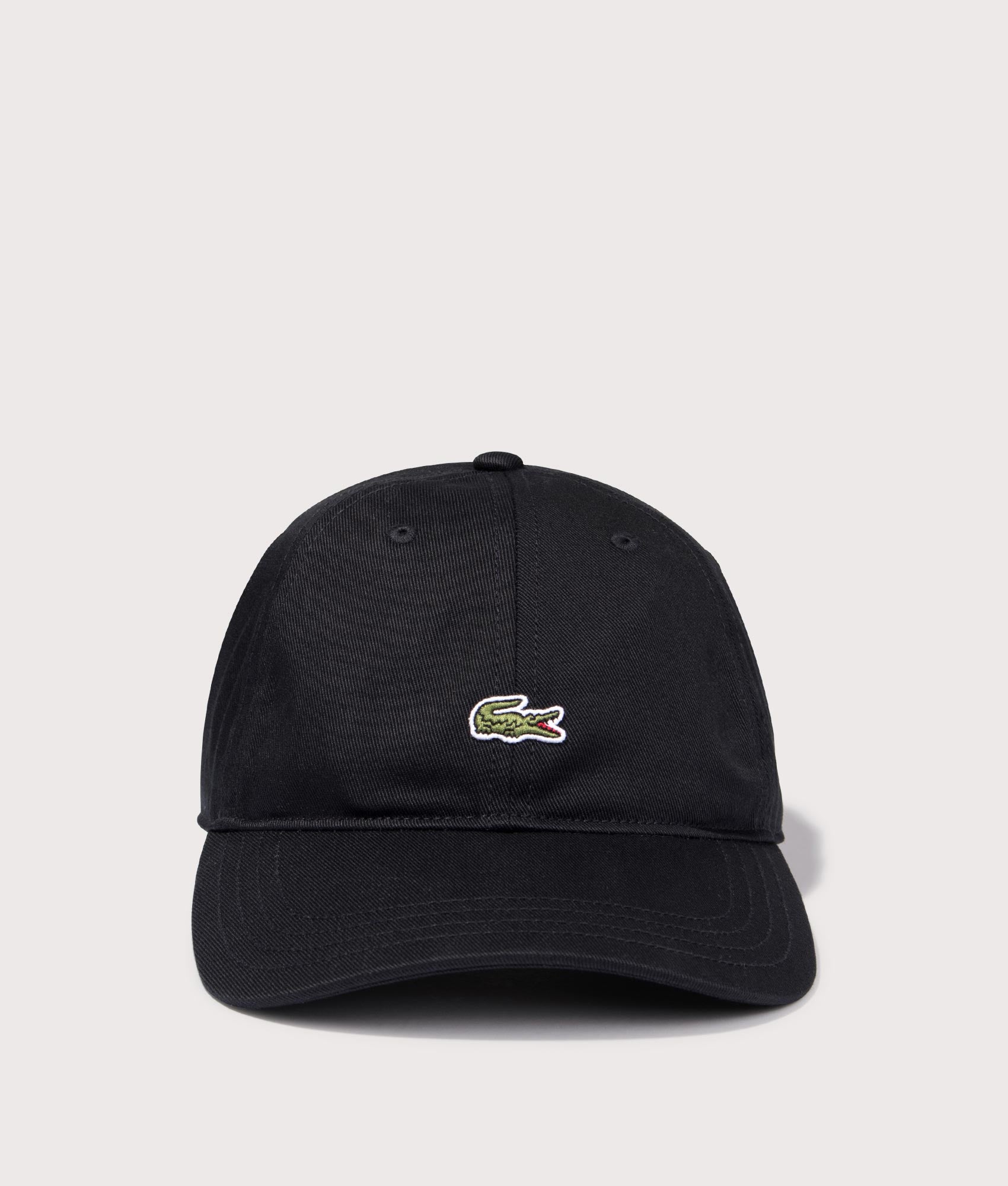 Crocodile Cap in Black100% cotton | Lacoste | Shot at EQVVS | Front shot 