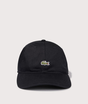 Crocodile Cap in Black100% cotton | Lacoste | Shot at EQVVS | Front shot 