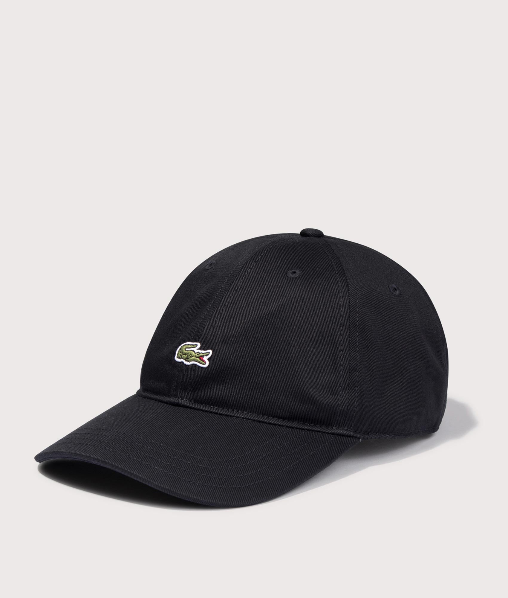 Crocodile Cap in Black100% cotton | Lacoste | Shot at EQVVS | Angle shot 