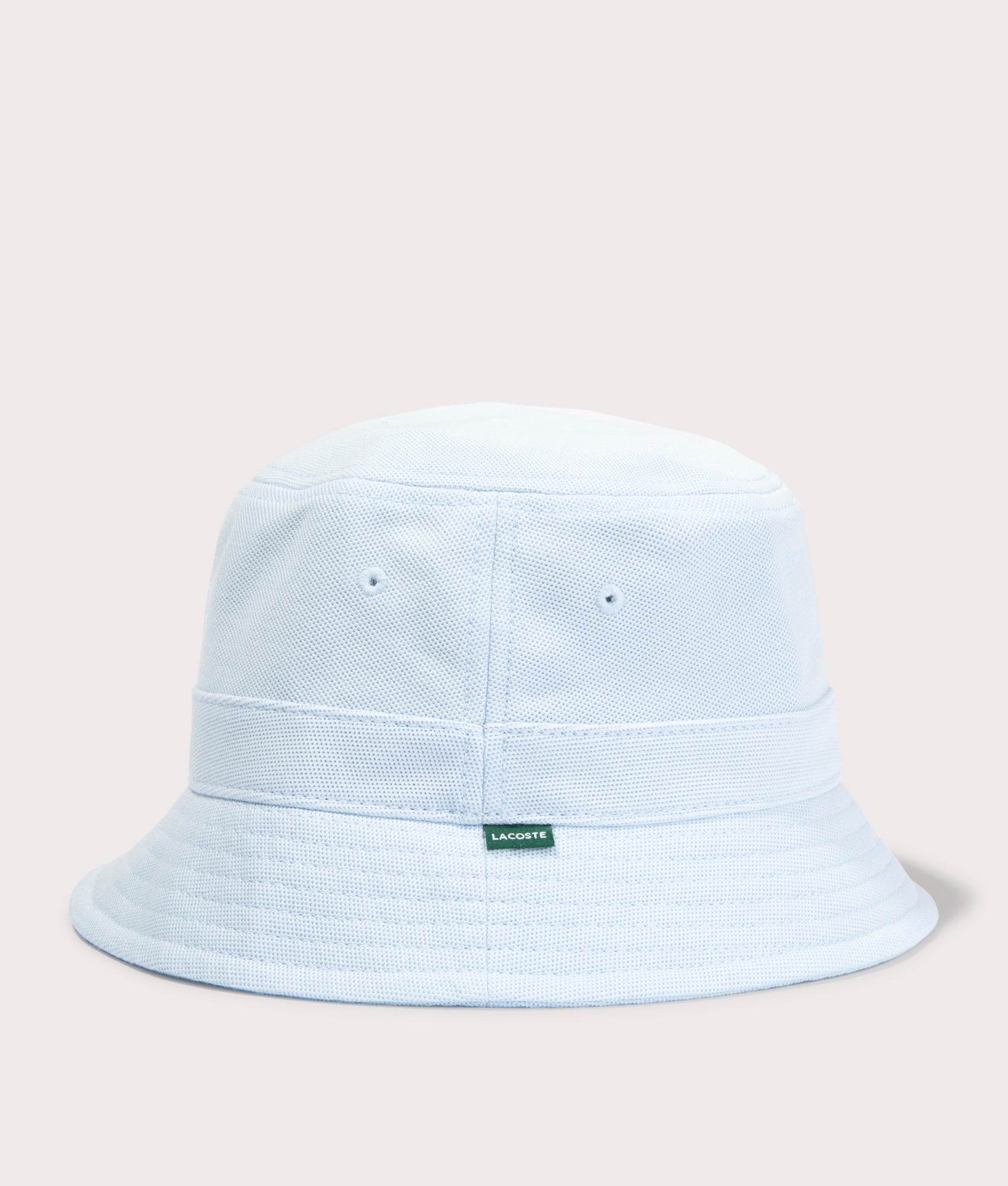 Lacoste Piqué Bucket Hat in Rill  blue t EQVVS. Back shot.
