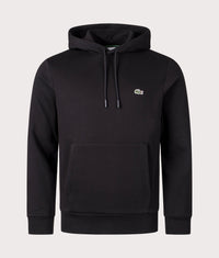 Relaxed Fit Brushed Fleece Hoodie: 031 Black 