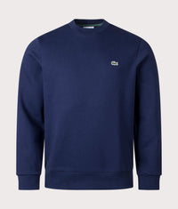 Relaxed Fit Brushed Cotton Sweatshirt: 166 Navy Blue 