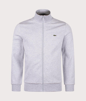 Brushed Fleece Track Top in Silver Chine. Cotton-blend | PS Paul Smith | Shot at EQVVS | Front shot 