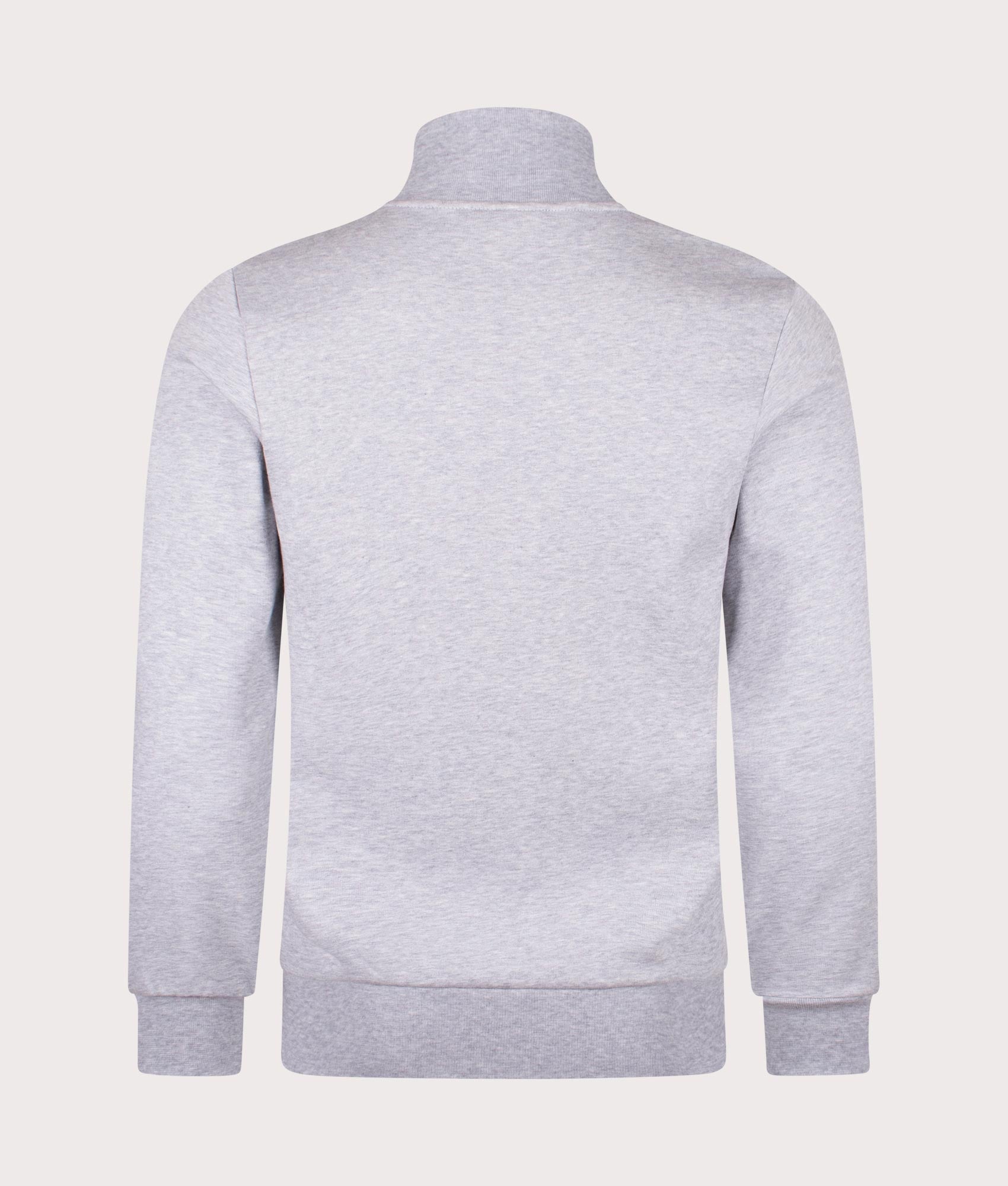 Brushed Fleece Track Top in Silver Chine. Cotton-blend | PS Paul Smith | Shot at EQVVS | Back shot 