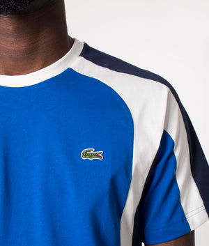 Colour-Block-Sports-T-Shirt-Cobalt/Navy-Blue-Flour-Lacoste-EQVVS