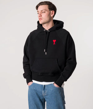 Contrast-ADC-Logo-Hoodie-Black/Red-AMI-EQVVS