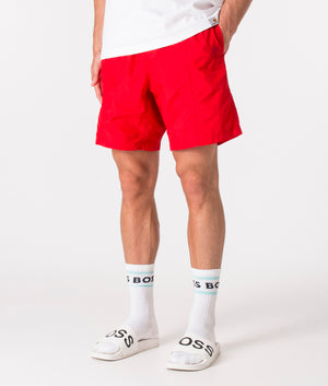 Regular-Fit-Nylon-Swim-Shorts-Scarlet-Red-AMI-EQVVS