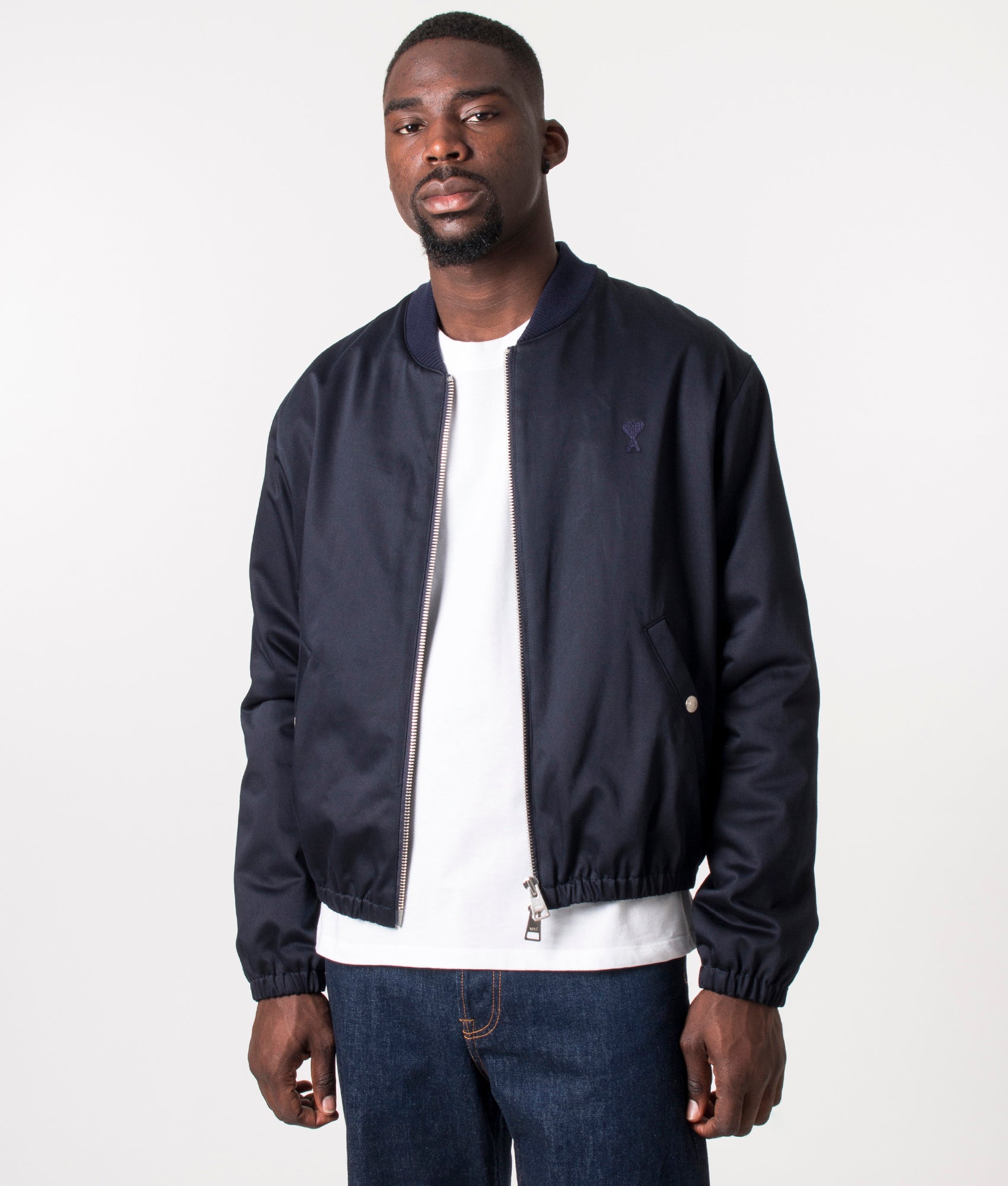 Compact-Cotton-Satin-Bomber-Jacket-Nautic-Blue-AMI-EQVVS