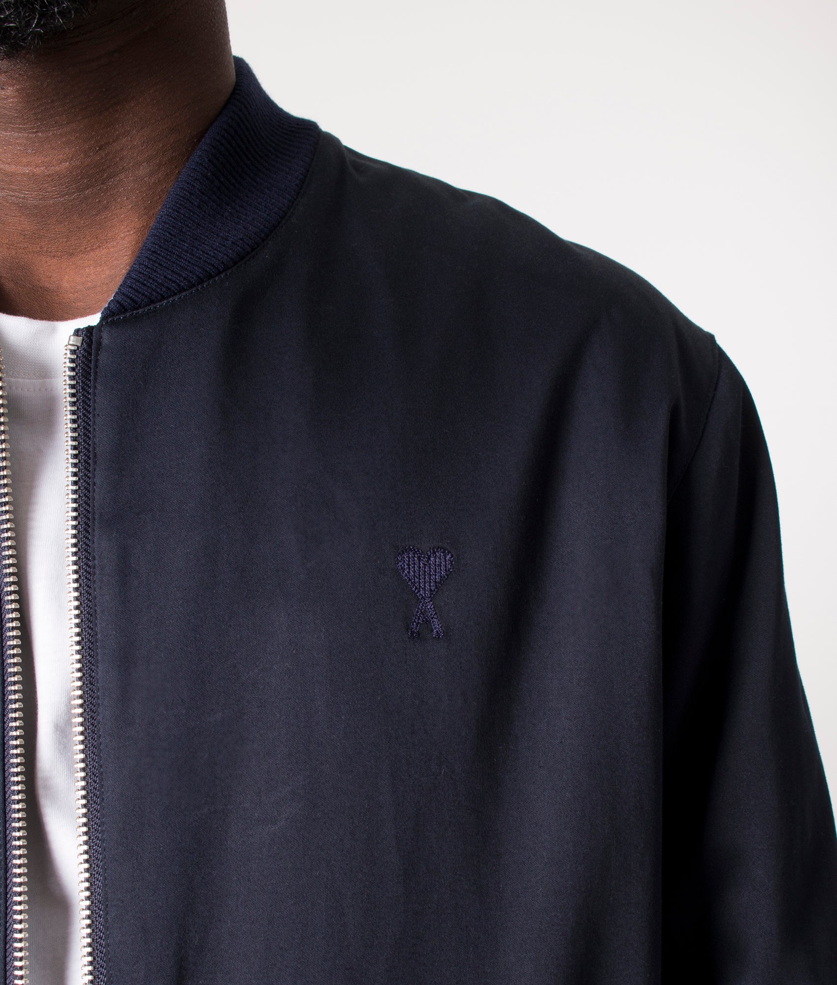 Compact-Cotton-Satin-Bomber-Jacket-Nautic-Blue-AMI-EQVVS