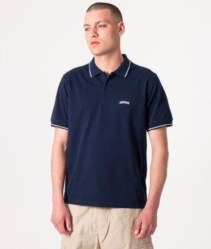 Curved-AMI-Paris-Logo-Polo-Shirt-Nautic-Blue-AMI-EQVVS