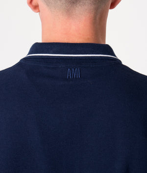 Curved-AMI-Paris-Logo-Polo-Shirt-Nautic-Blue-AMI-EQVVS