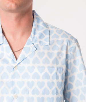 Short-Sleeve-Camp-Collar-Poplin-Shirt-Bleu-Ciel/Blanc-Naturel-AMI-EQVVS