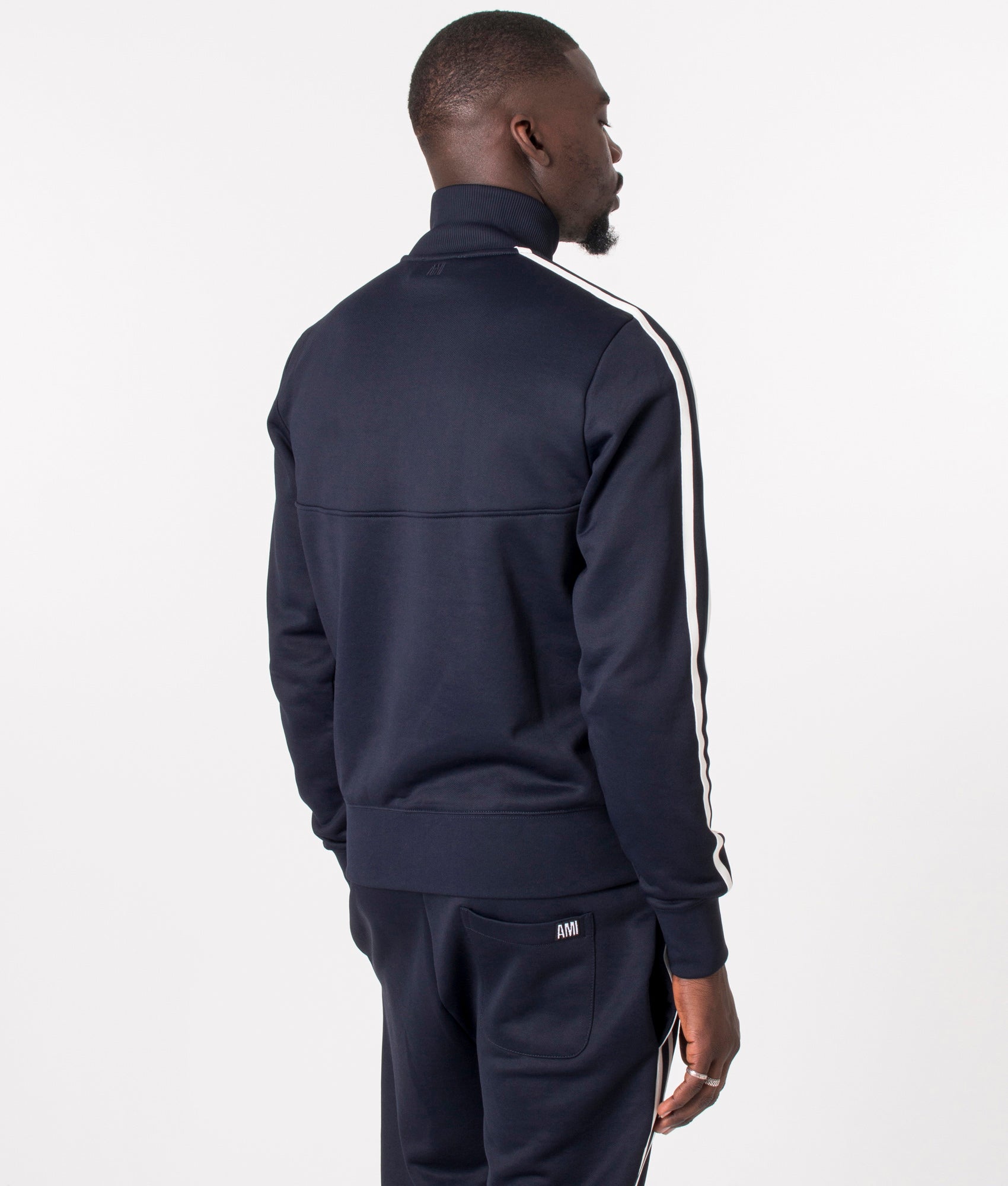 Quarter-Zip-Fly-Track-Top-Nautic-Blue-AMI-EQVVS